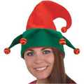 Light Up Red and Green Felt Elf Hat